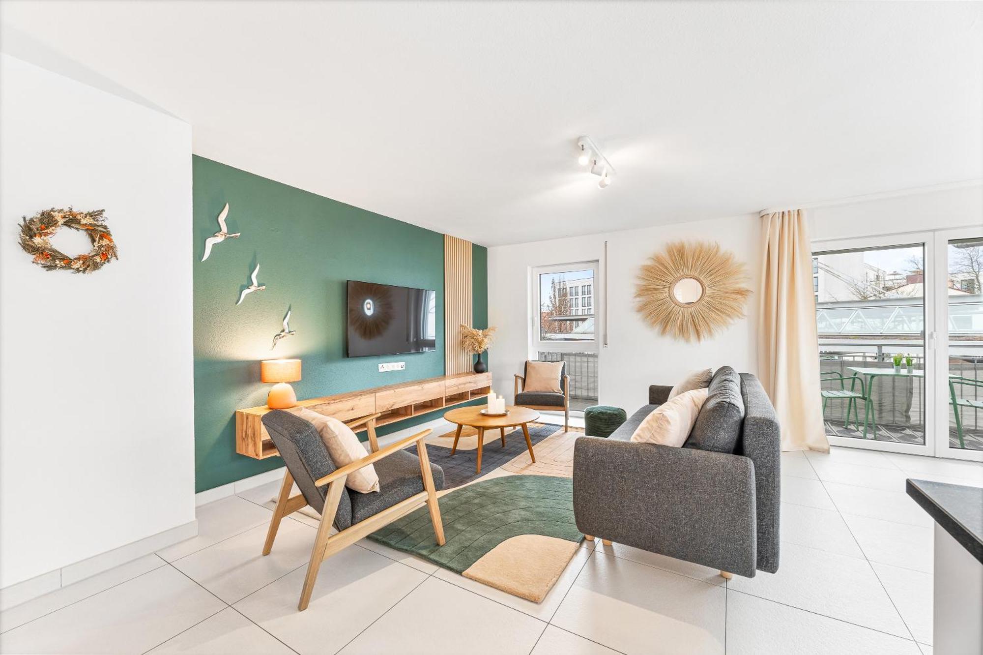Design-Apartment - Kueche - Parken - Zentral 莱恩费尔登埃希特登 外观 照片